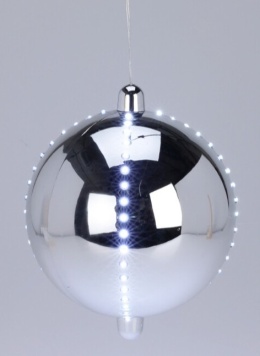 Snowball srebrny 15cm śnieżny wodospad 19LED (XX8310600)