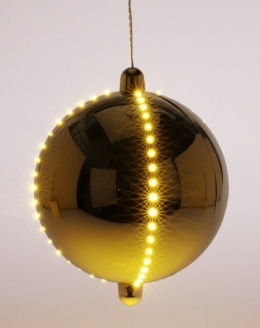 Snowball złoty 15cm śnieżny wodospad 19LED (XX8310590)