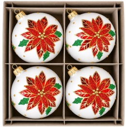 100mm Decorated Ornaments (Pack of 4): A Christmas Carol