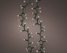 Lampki 600LED ciepłe efekt przygasania 18m timer (495892) ciemny kabel
