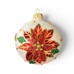 Bombki 100 dekorowane ornament op.4szt.: OPOWIEŚĆ WIGILIJNA