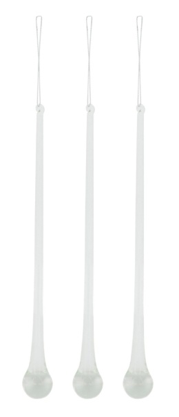 Kpl. 3 sopli szklanych 25cm (100099)-30%
