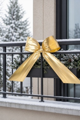 Kokarda plastikowa zewnętrzna złota (6) 15*20*12 cm - NA ZAMÓWIENIE