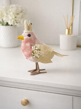 Bird in a Crown Pink Velvet (HN0836)