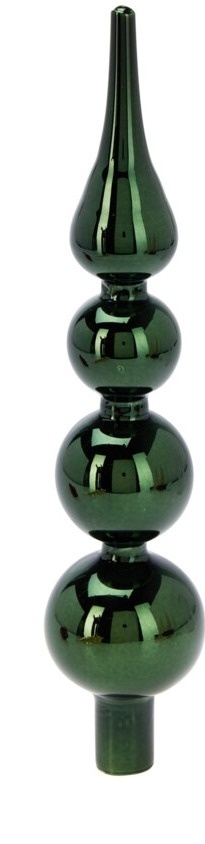 Szpic szklany 3 kule zieleń błysk h:28x5,5cm (512286)