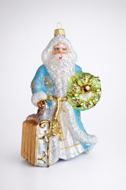 Bauble form: Blue Santa Claus with sleigh (89) SE