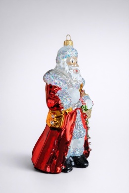 Christmas bauble: Santa Claus with a glitter basket (65) SE