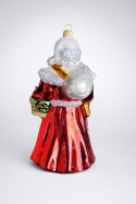 Christmas bauble: Santa Claus with a glitter basket (65) SE