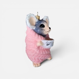 Bauble form: Mouse in a blanket pink (87) A