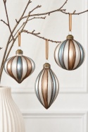 "Baroque" icicle glass ornament on a cord (071517)