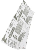 Bieżnik 40*180cm bawełniany biały w szare domki (SJ6-4180) -40%