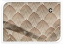 Bieżnik welurowy brązowo-złoty 32*150cm 6wzorów. (008835)