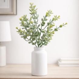 Frosted boxwood branch 36cm (GL03515)