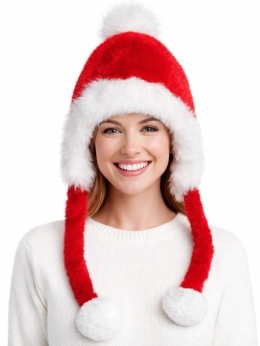 Premium Santa Claus hat with pompom (600161399)