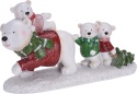 4 misie ceramiczne na śniegu (046797) h:12*21,5*6cm-20%