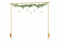 Drążek metalowy złoty do dekoracji stołu (027659) h:135*max250cm-20%