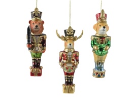 Glass bauble: Nutcracker reindeer (129725)