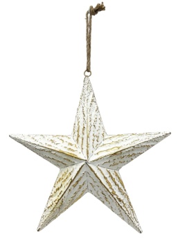 Metal star 60cm gold white rubbed large (MK0507)-20%