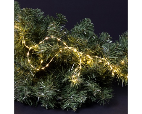 Lampki na druciku 378LED 6m ciepłe (496605;496890)
