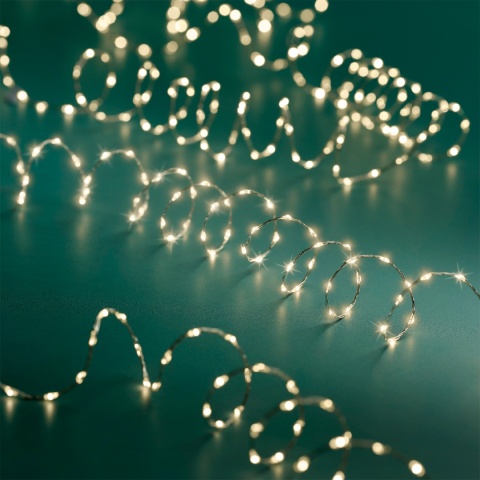 Lampki na druciku 378LED 6m ciepłe (496605;496890)