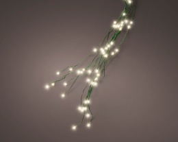 Warm white LED string lights on green wire - 832 LEDs, 16 strands of 240 cm (496152)
