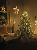 832-LED string lights on green wire, 240 cm cluster, warm white with flash effect (496145)