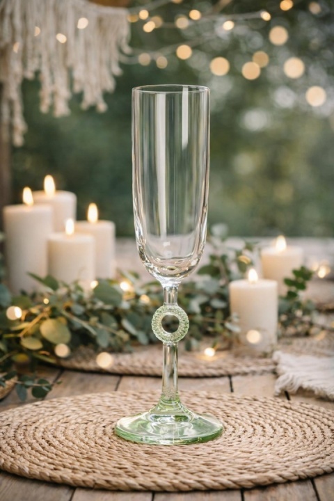 Champagne glass 270ml colored glass purple lime (046000570)