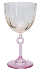Kieliszek do wina 270ml kolorowe szkło żółto różowe (046000560)