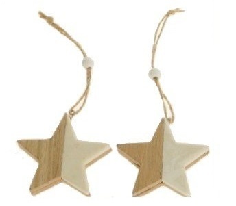 Set of two wooden pendants, 3 patterns (TG43696) -40%