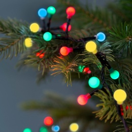 Cherry-style globe string lights, 240 multicolored LEDs, 18m (494660)