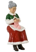 Mikołajowa siedząca robiąca na drutach MAXI (646629)