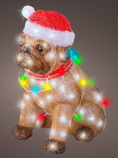 Acrylic dog 100 LED with colorful LED balls (491321)
