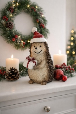 Ceramic hedgehog 13cm with a gift (157237)-10%