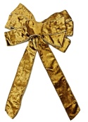 Kokarda MAXI 3D welur stare złoto + brzeg złote koraliki (JK0693) dł.50x26x4cm