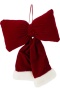 Kokarda welur bordo białe futerko mała 24x21cm (520064)