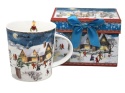 Kubek ceramiczny "świąteczna wioska" (PG-19772) w ozdobnym pudełku