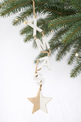 Zawieszka drewniana X-MAS (TG43735)-30%