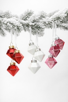 Zawieszka szklana 3 diamenty (062090) 3 kolory-20%