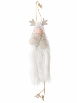 Zawieszka wróżka 20cm futerko z dzwoneczkami (SM20005) -30%