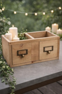 Double wooden box 