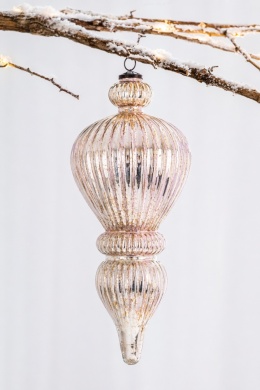 Large distressed pink glass pendant (172171)