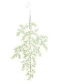 Zawieszka liść brokat 30cm z perełkami zielony (BX19184)-20%