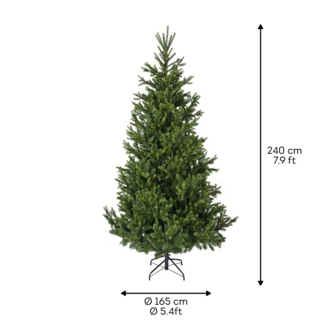 Choinka sztuczna Nordmann fir zielona 240cm fi 165cm (684308)