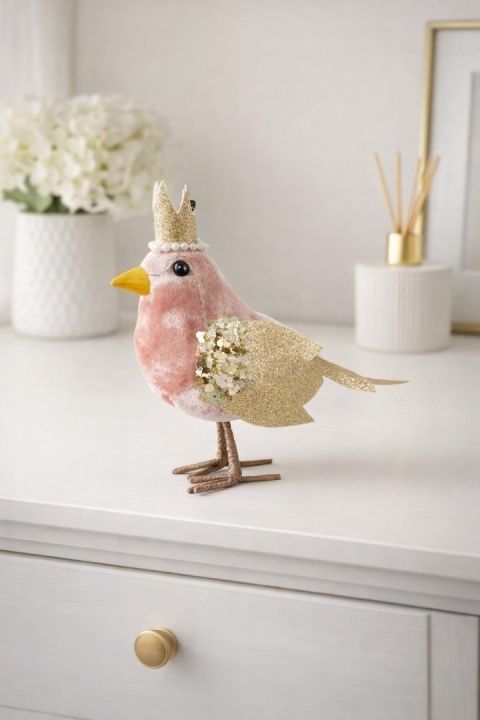Bird in a Crown Pink Velvet (HN0836)