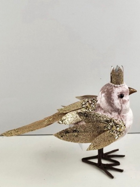 Bird in a Crown Pink Velvet (HN0836)