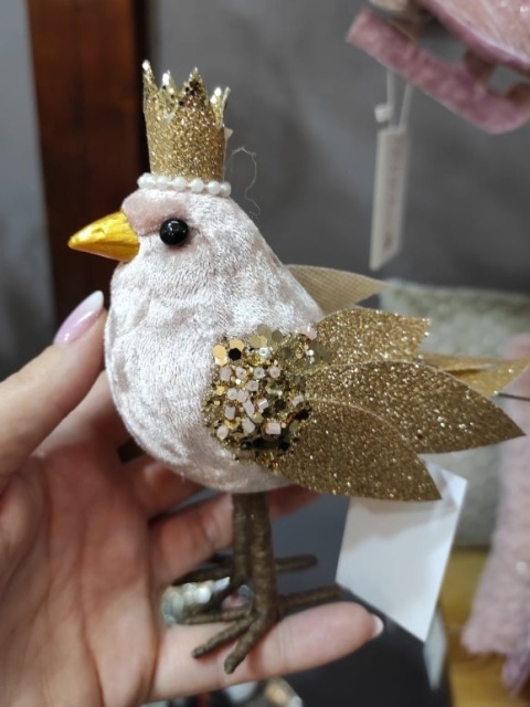 Bird in a Crown Pink Velvet (HN0836)