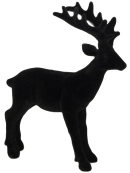 Reindeer small velvet black (104814)-20%