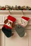 Christmas stocking with a beige dog (513930)