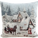 Bieżnik gobelin Chenille 40x100cm POWÓZ DOMEK (TX0003-1329)