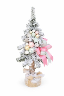 Choinka na kołeczku dekorowana śnieżona 65cm FELICITA (CHK-D-SG-65-FE)